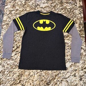 Batman Long Sleeve Tee - Black, Yellow, Gray